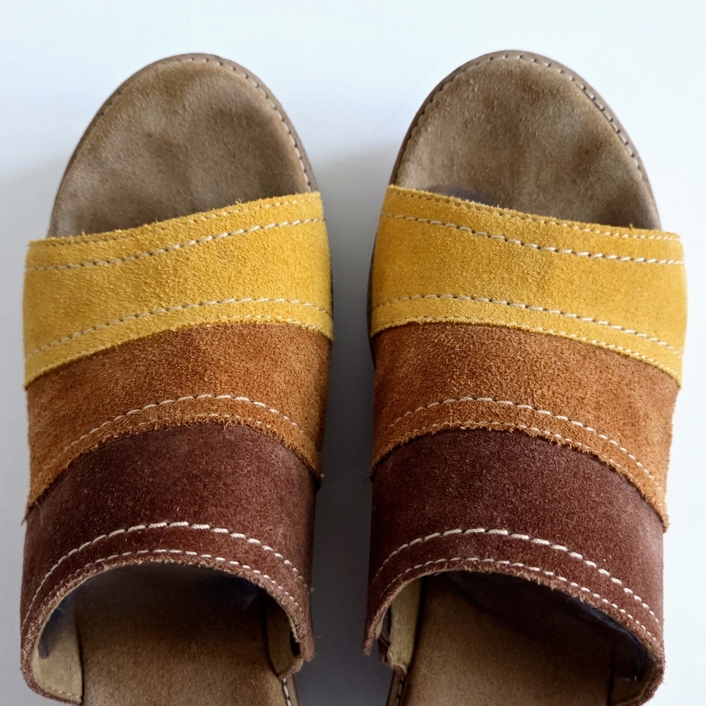 Clarks Artisan Platform Slip-On Wedges, Suede Sunset Colors, Size 10 - Picture 13 of 16